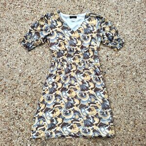 VTG Chadwick’s Collection Silk Fit and Flare Abstract Pattern Dress Size 12